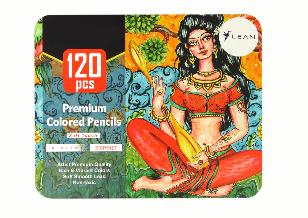 Sada malého umělce 120 pastelek – v organizéru s kovovou krabicí