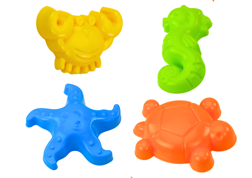 Sada na písek s kbelíkem sítkem a formičkami 8 dílů barevná