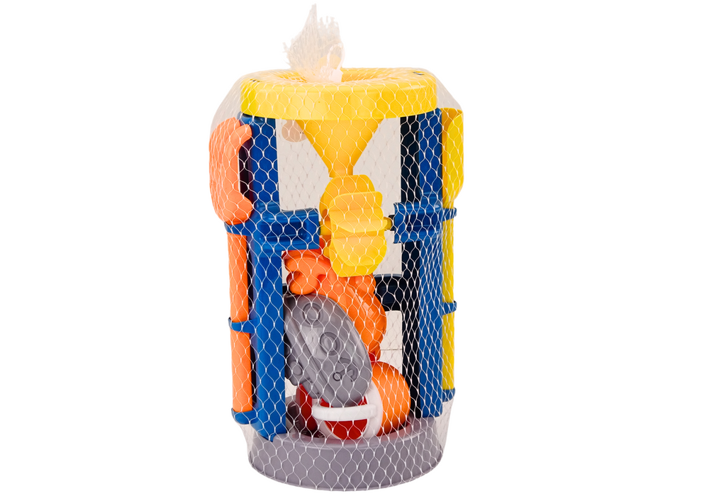 Sada na písek s velkým mlýnkem lopatkou hrabičkami a konvičkou