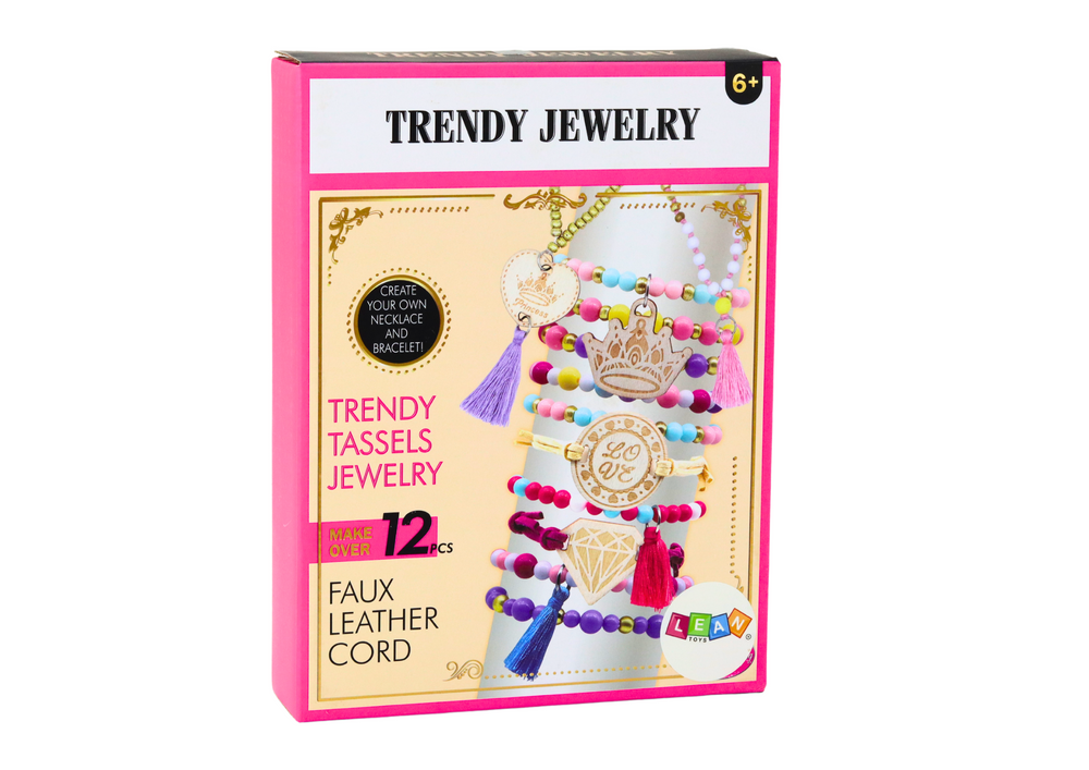 Sada na výrobu náramků s korálky – kreativní set v krabičce