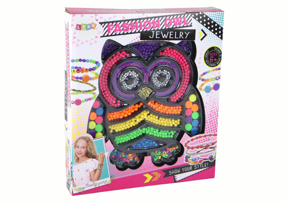 Sada na výrobu šperků s korálky 3000 ks – motiv sovičky