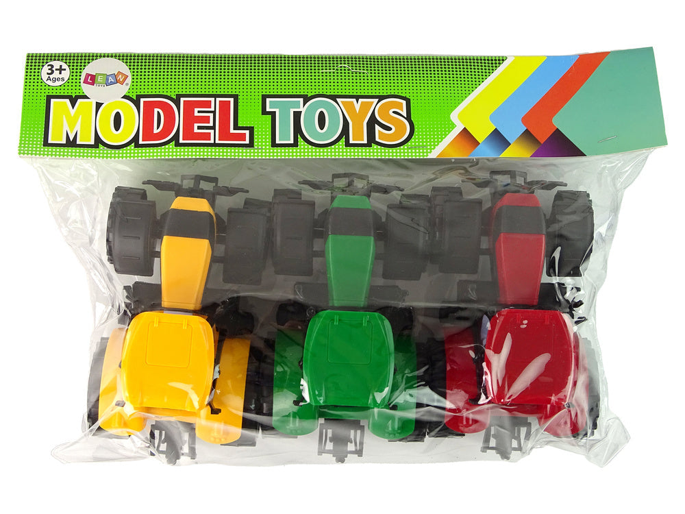 Sada zemědělských traktorů 3ks – fricční pohon | barevné