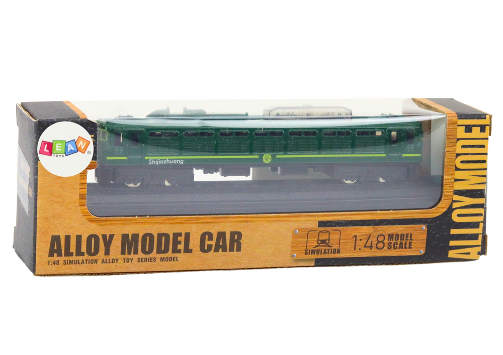 Sběratelský model vlaku kovový 1:48 wagon zelený 15 cm