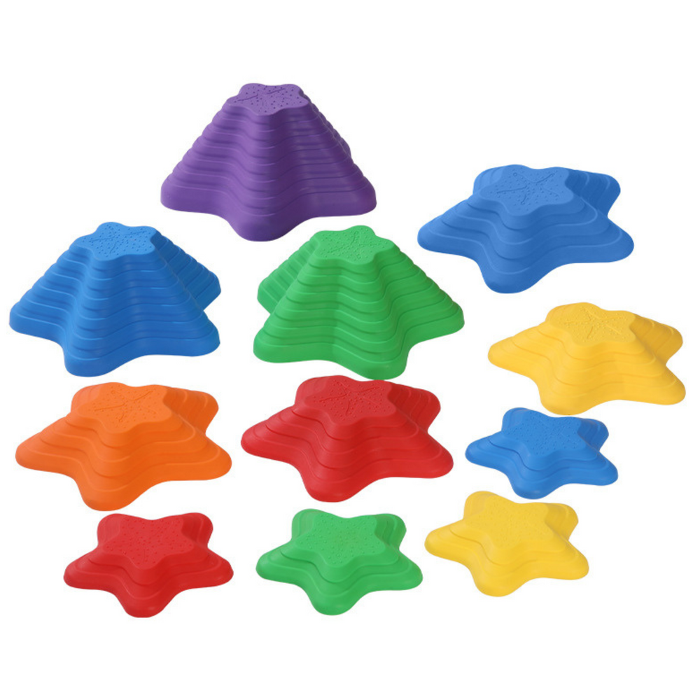 Senzorická stezka kameny 6 kusů 3 velikosti barevné