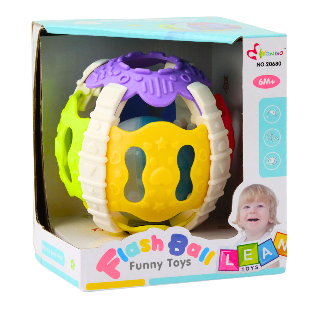 Senzorický míček pro miminka – s gumovým povrchem | světly