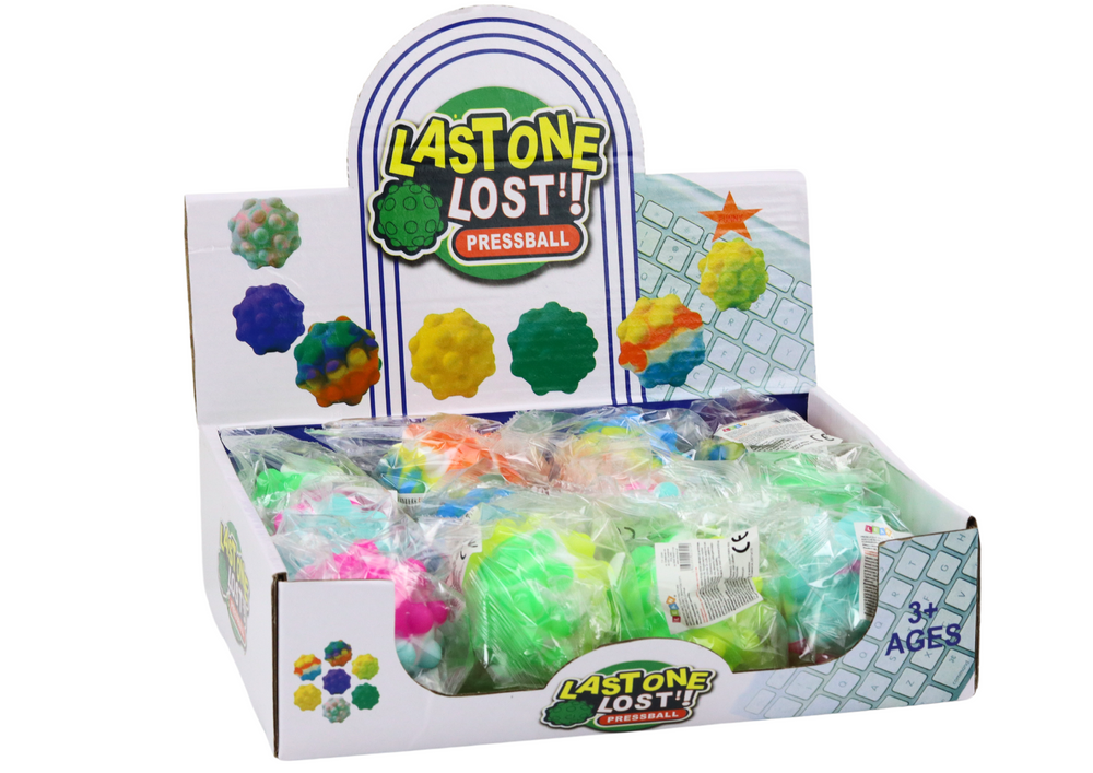 Senzorický míček s výstupky svítící barevný 6 cm