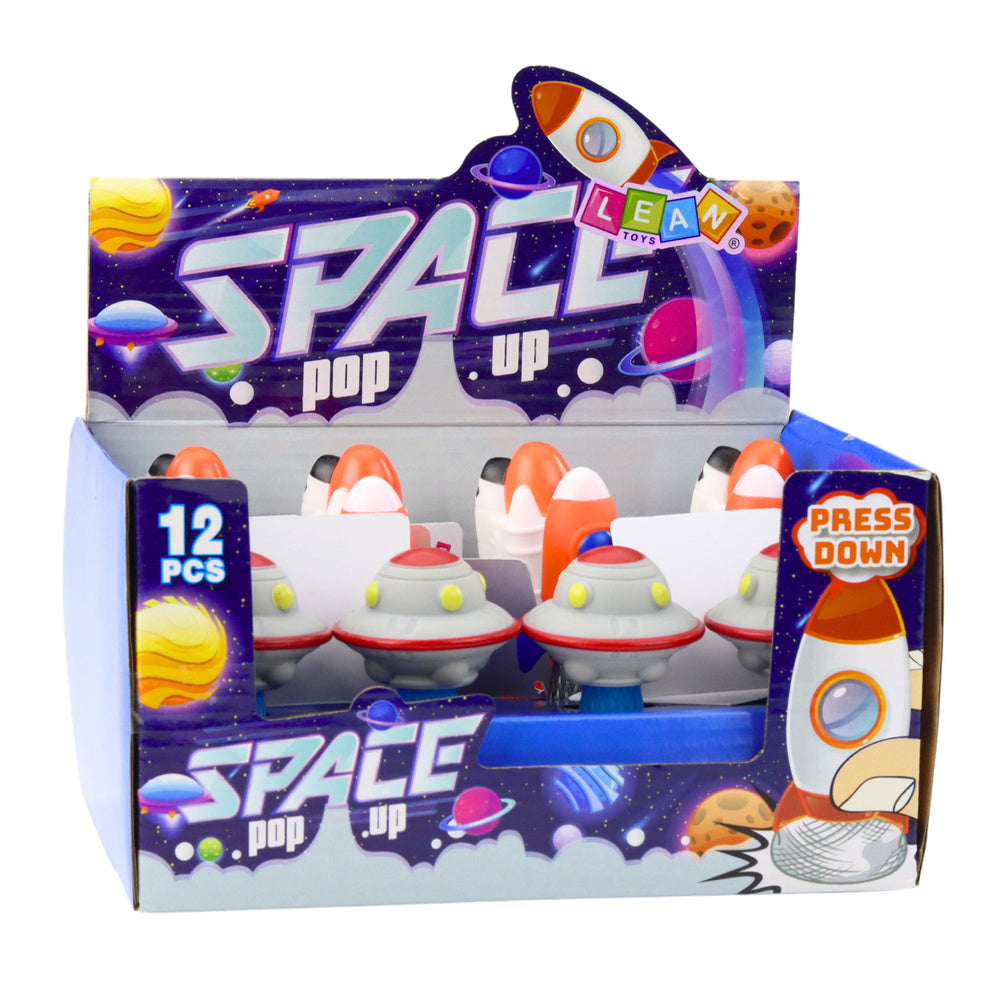 Skákající kosmická loď – s pružinou a LED efekty 11cm