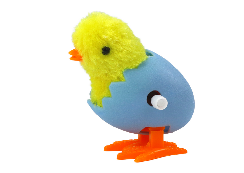 Skákající kuřátko v kraslici – natahované plyšové | žluté