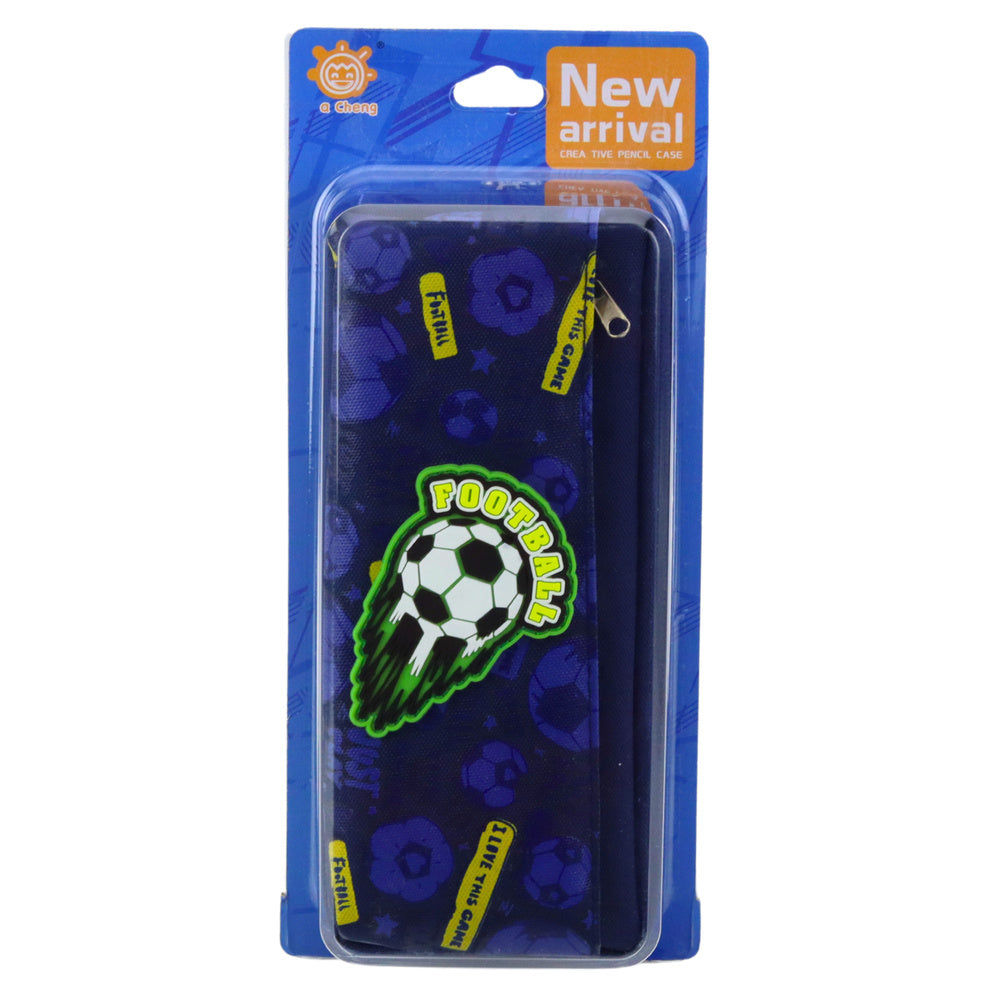 Školní penál fotbalový – dvoukomora granatový | penál