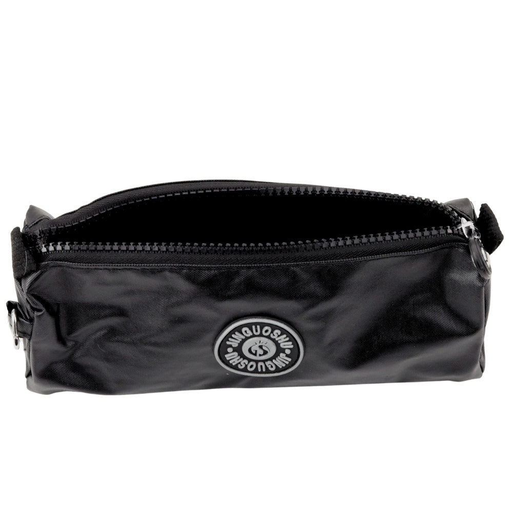 Školní penál jednokomorový černý 21,5 cm na zip