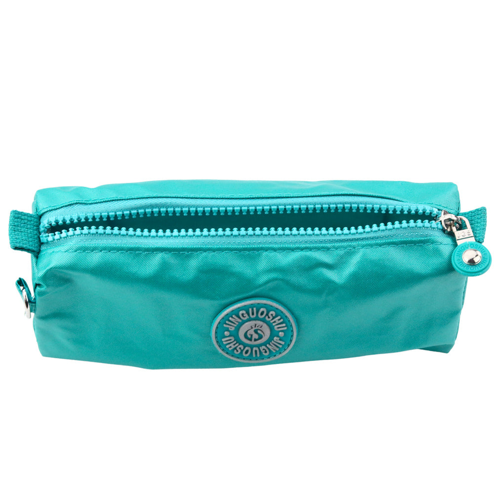 Školní penál jednokomorový se zipem 21,5 cm zelený