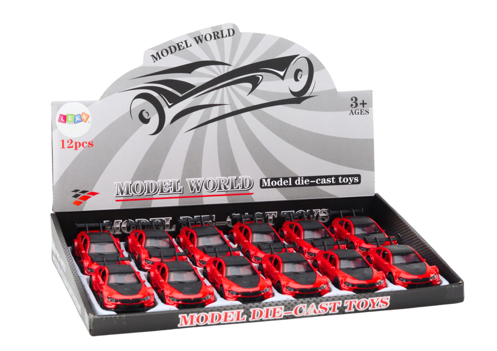 Sportovní autíčko 1:32 s frikčním pohonem a otevíracími dveřmi červené