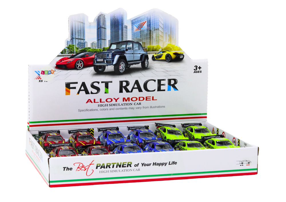 Sportovní auto kovové závodní 1:36 s frikčním pohonem