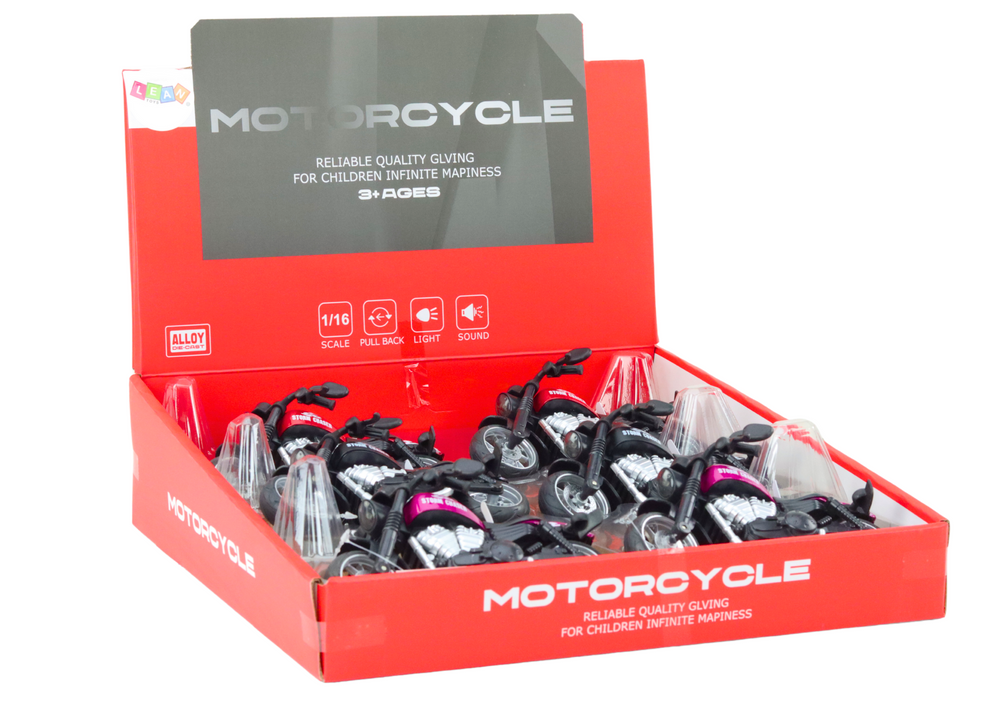 Sportovní motocykl s třecím pohonem Harley 3 barvy