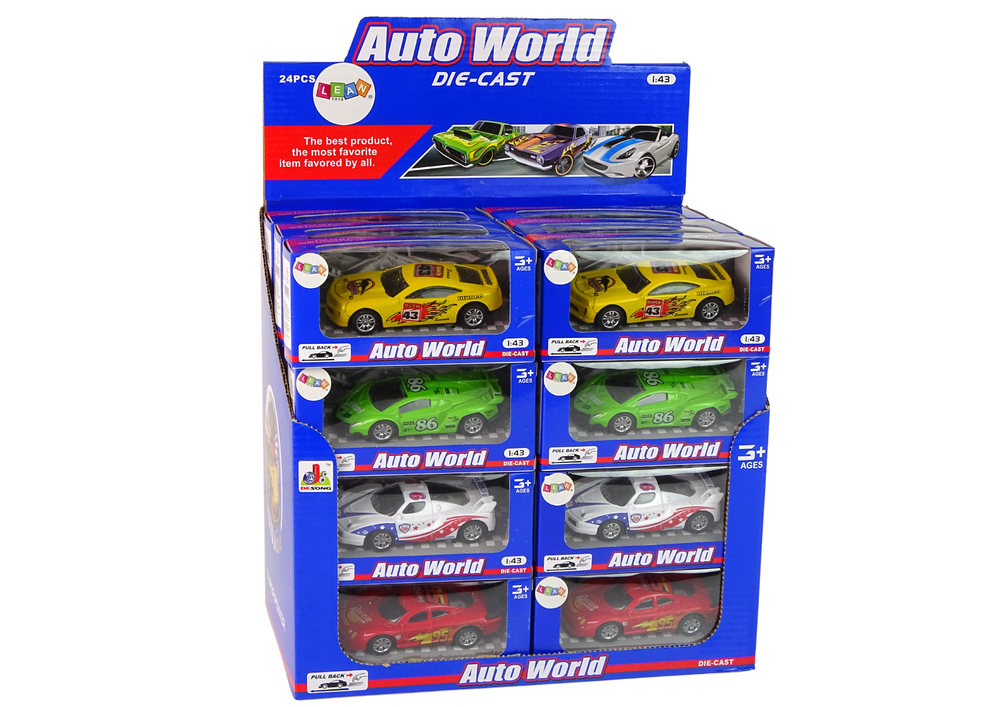 Sportovní závodní auto s frikcí – měřítko 1:43 | 4 barvy