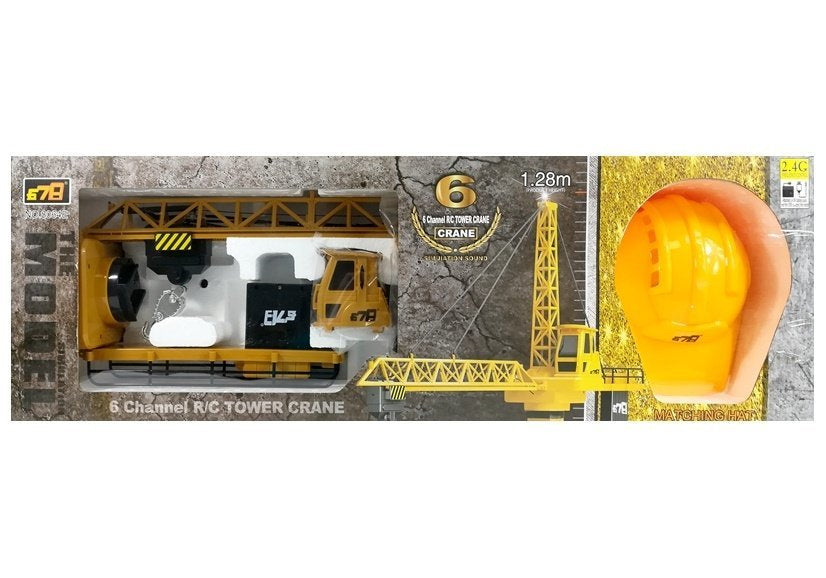 Stavební jeřáb na dálkové ovládání 128 cm s příslušenstvím