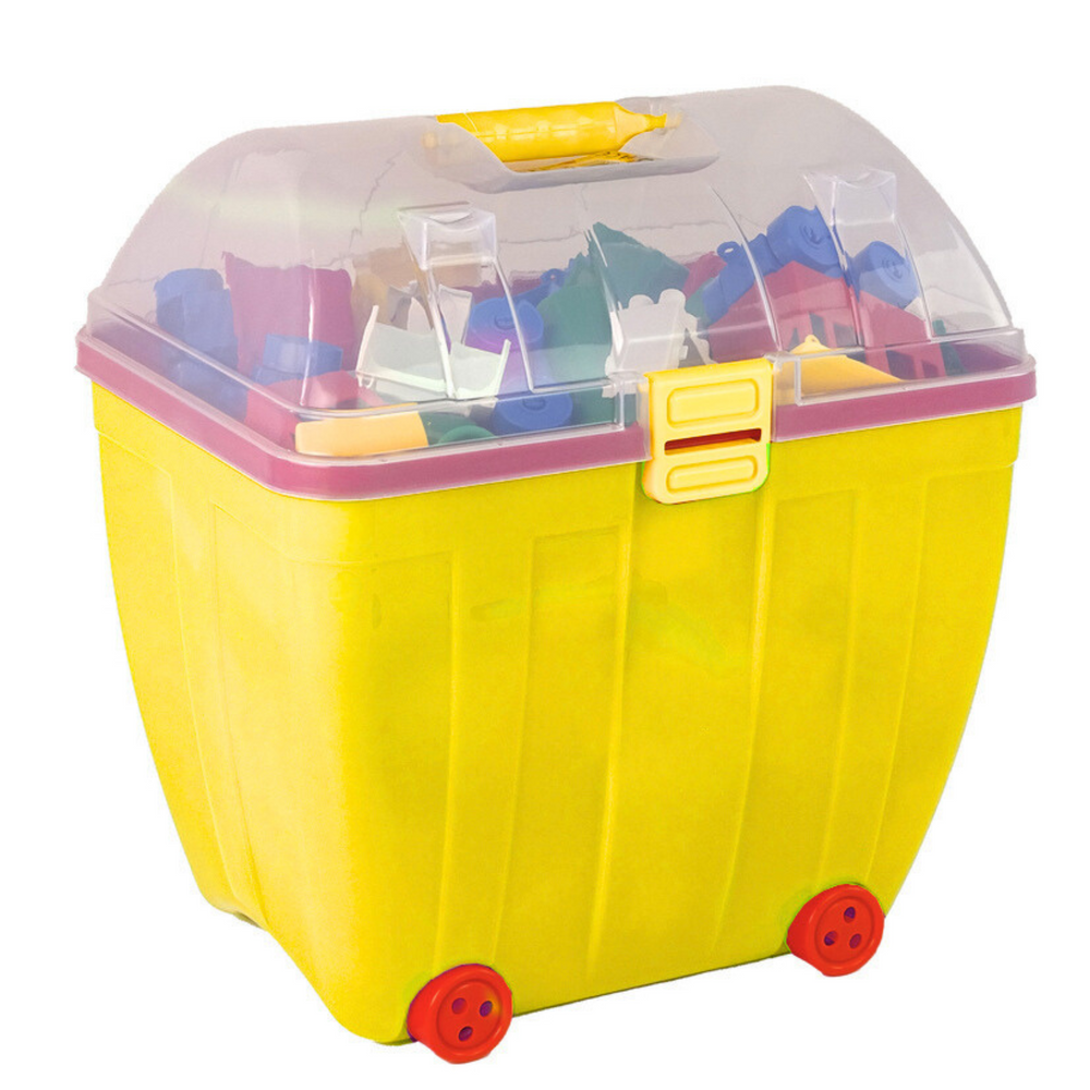 Stavební kostky v kufříku 280 dílů – s okénky a figurkami