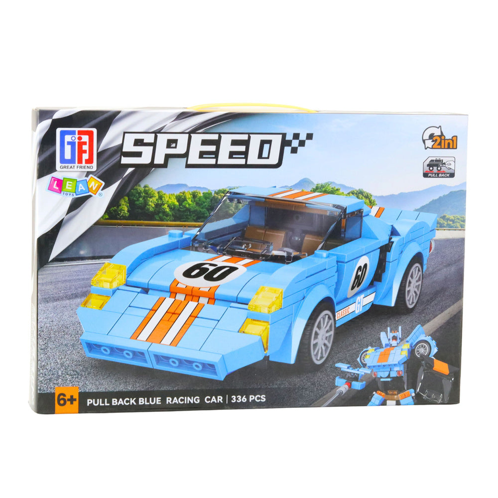 Stavebnice auto robot 2v1 – pull back pohon 336 dílů