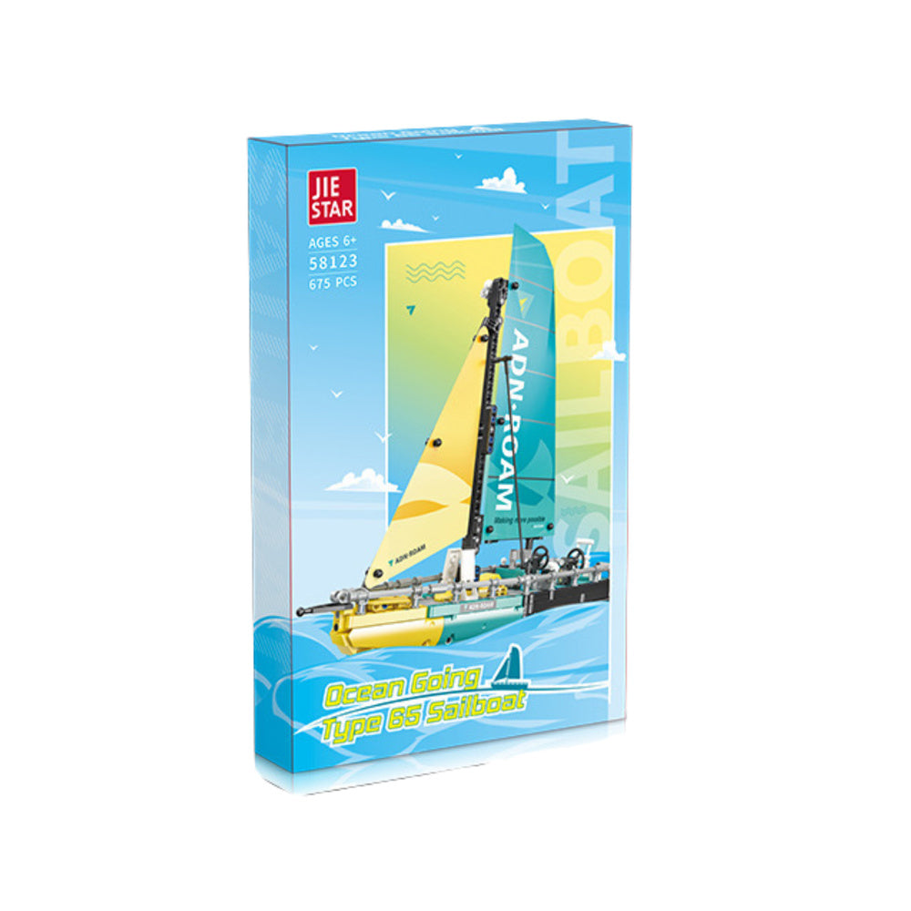 Stavebnice plachetnice Type 65 s pohyblivými díly 675 dílů
