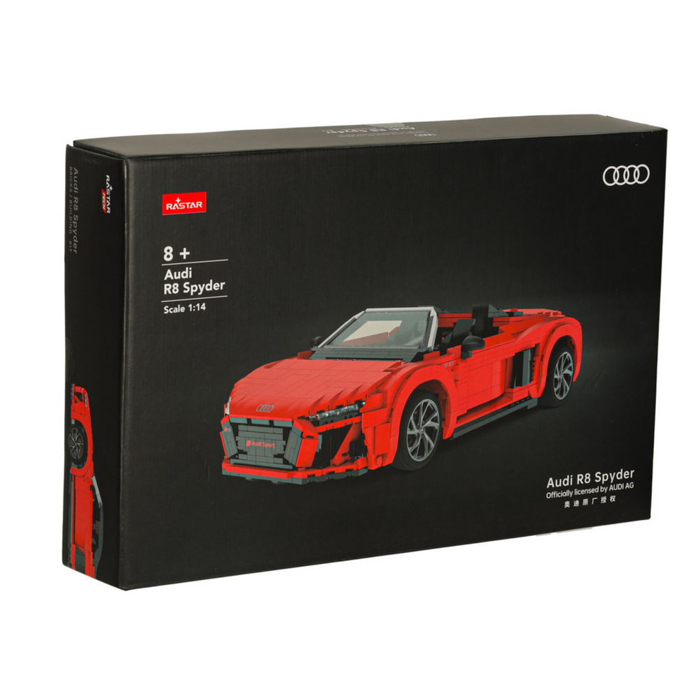 Stavebnice RC auto 1:14 Audi R8 Spyder 1440 dílů – Rastar