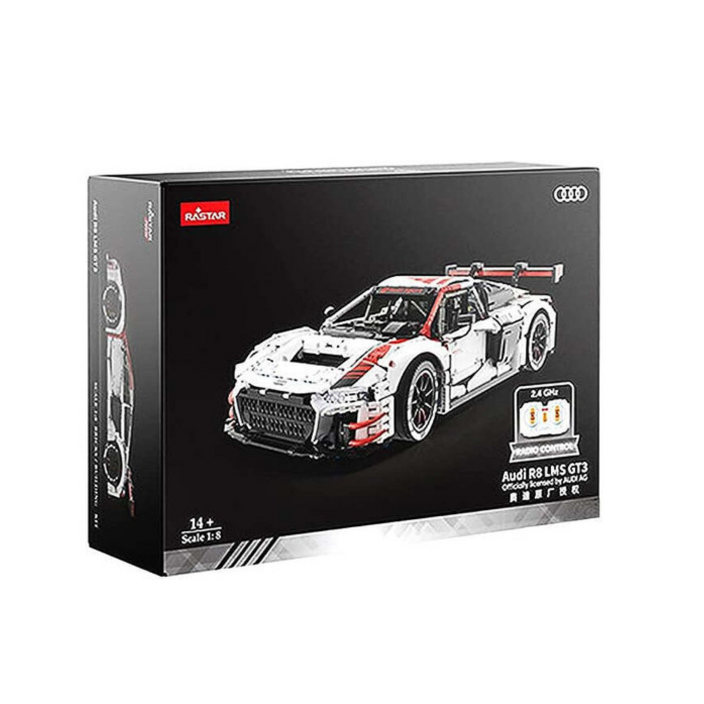 Stavebnice RC auto Audi R8 1:8 s dálkovým ovládáním – Rastar