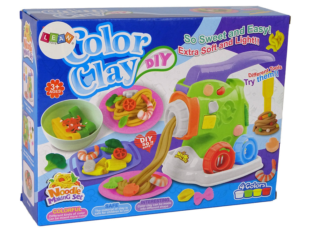 Stroj na výrobu špaget z plastelíny – se 4 barvami