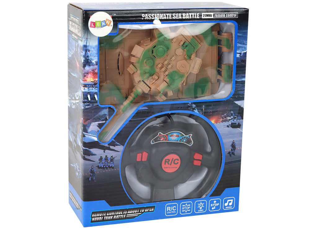 Tank na dálkové ovládání – se světly a zvuky 1:18 | pískový