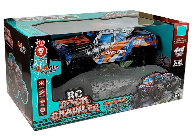 Terénní auto na dálkové ovládání 2.4G 4x4 57cm oranžové