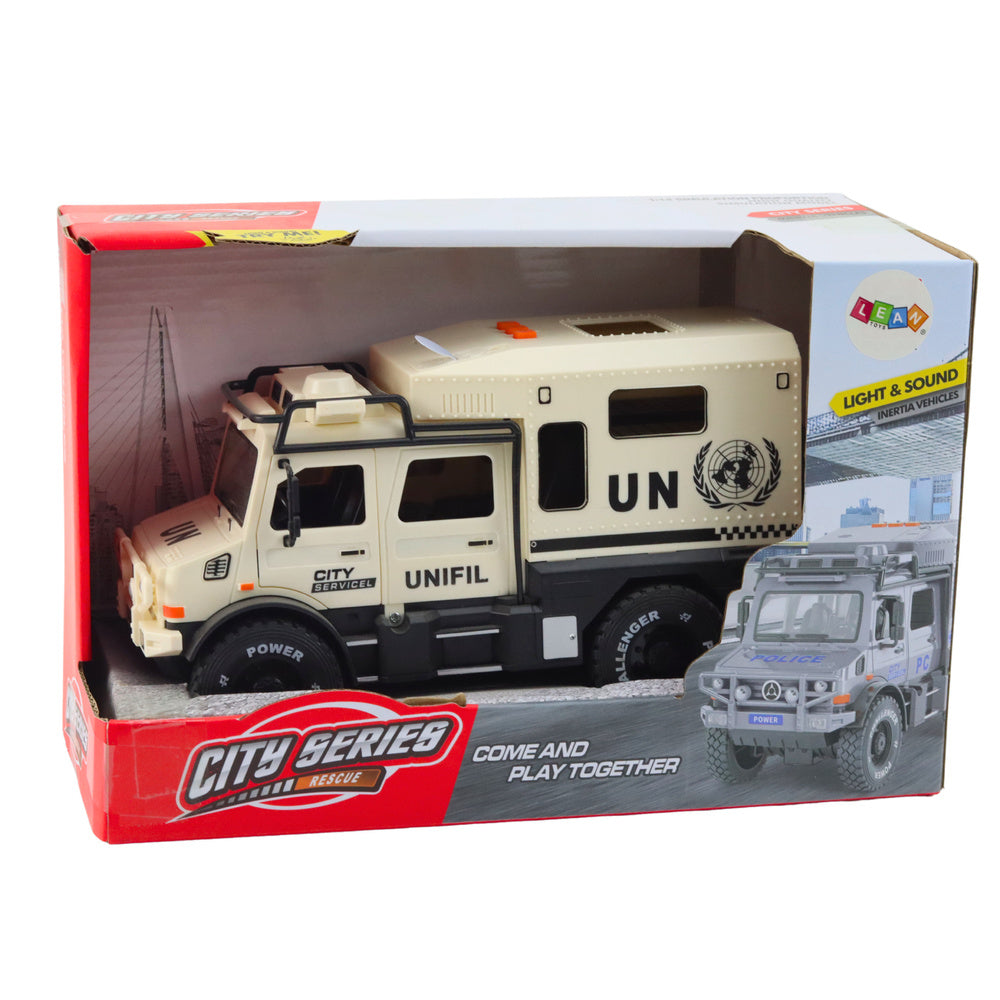 Terénní vozidlo městské služby – se zvuky a světly | béžové