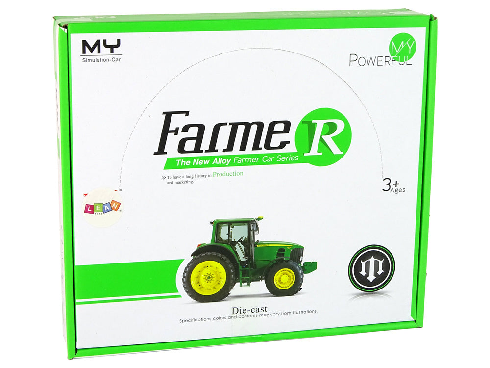 Traktor kovový s frikčním pohonem 8cm – červený zelený žlutý