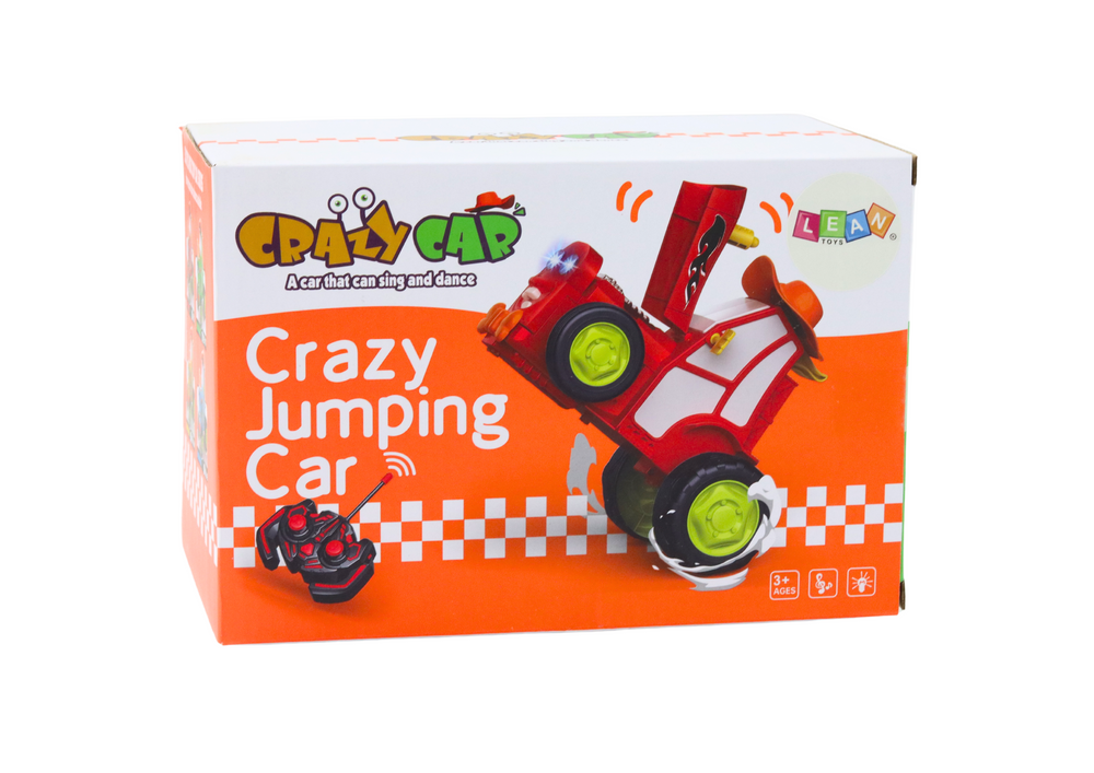 Traktor na dálkové ovládání skákající s akrobacemi zelený