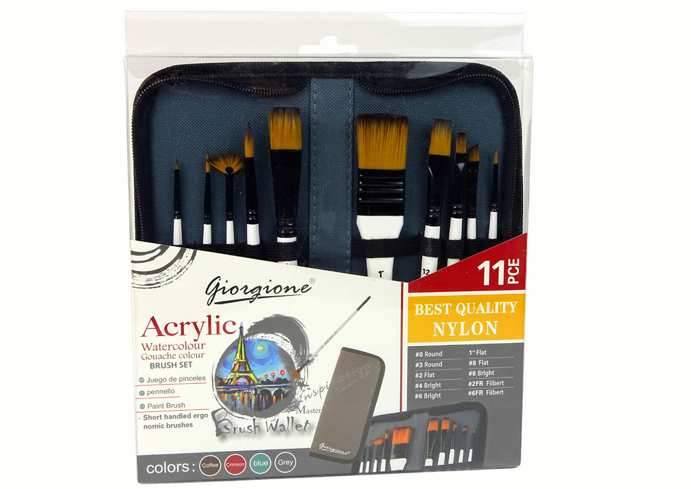 Umělecká sada štětců 10 ks – v pouzdře pro malování