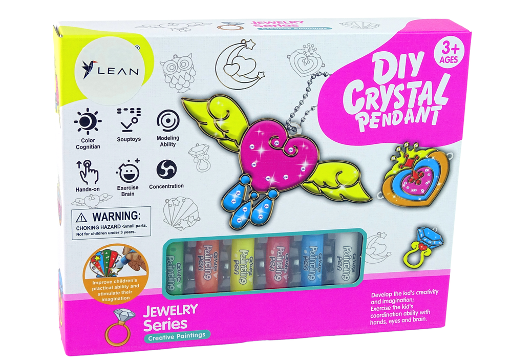 Vitráže přívěsky k malování gelovou barvou – 6 ks sada