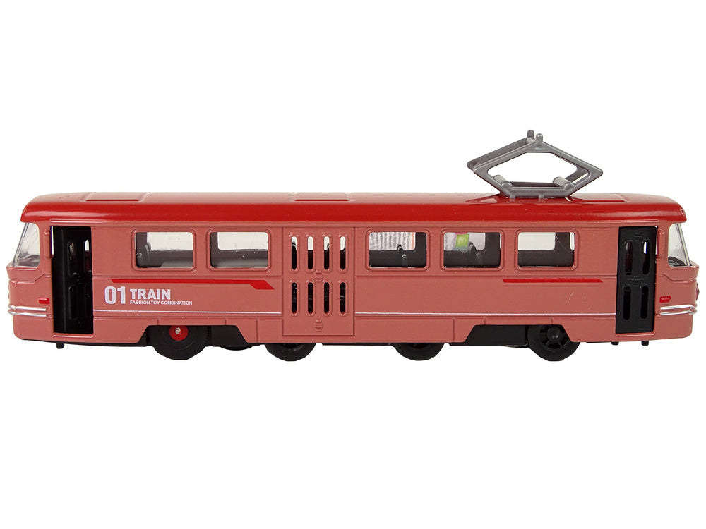 Vlak s třecím pohonem a zvuky – kovový červený