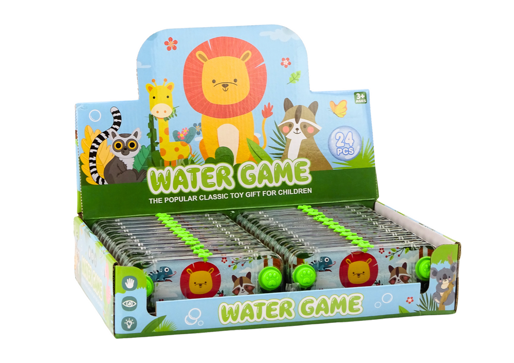 Vodní obratnostní hra s konzolou a kroužky – motiv lva zelená