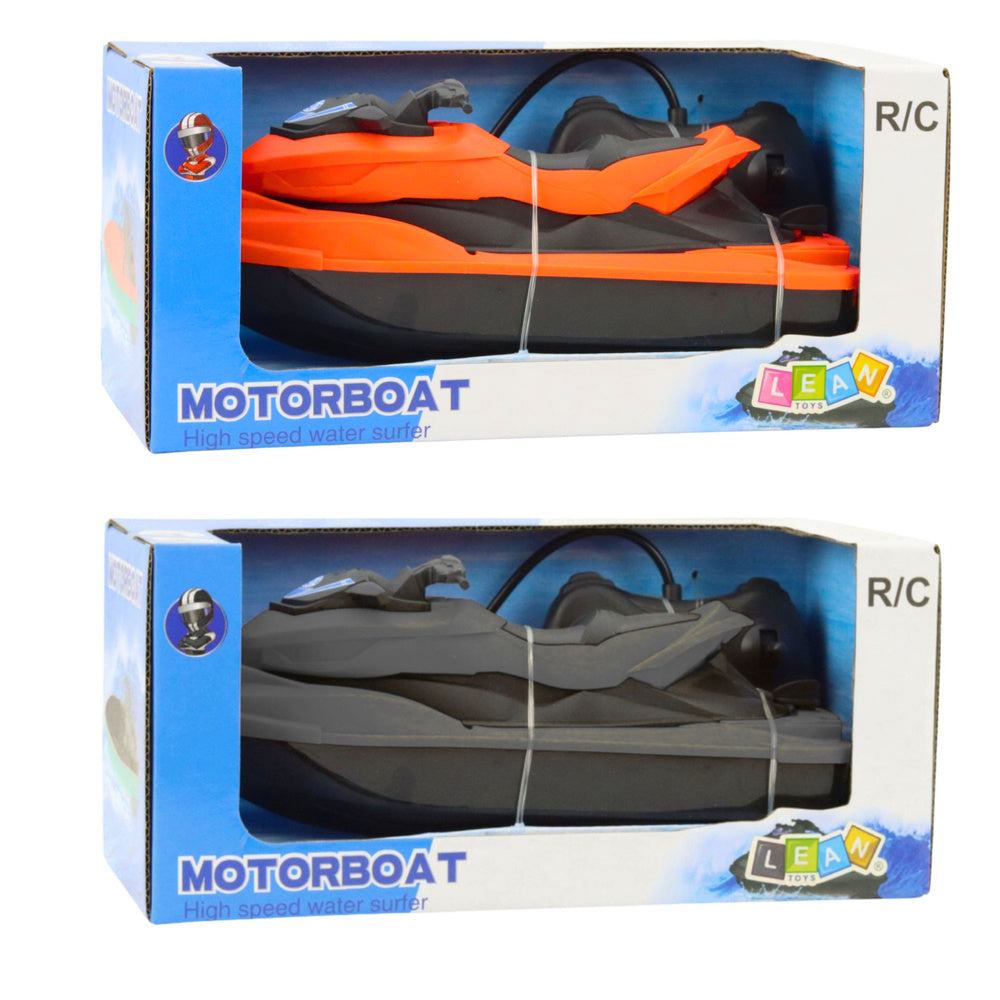 Vodní skútr RC 1:42 – dálkové ovládání | šedý oranžový