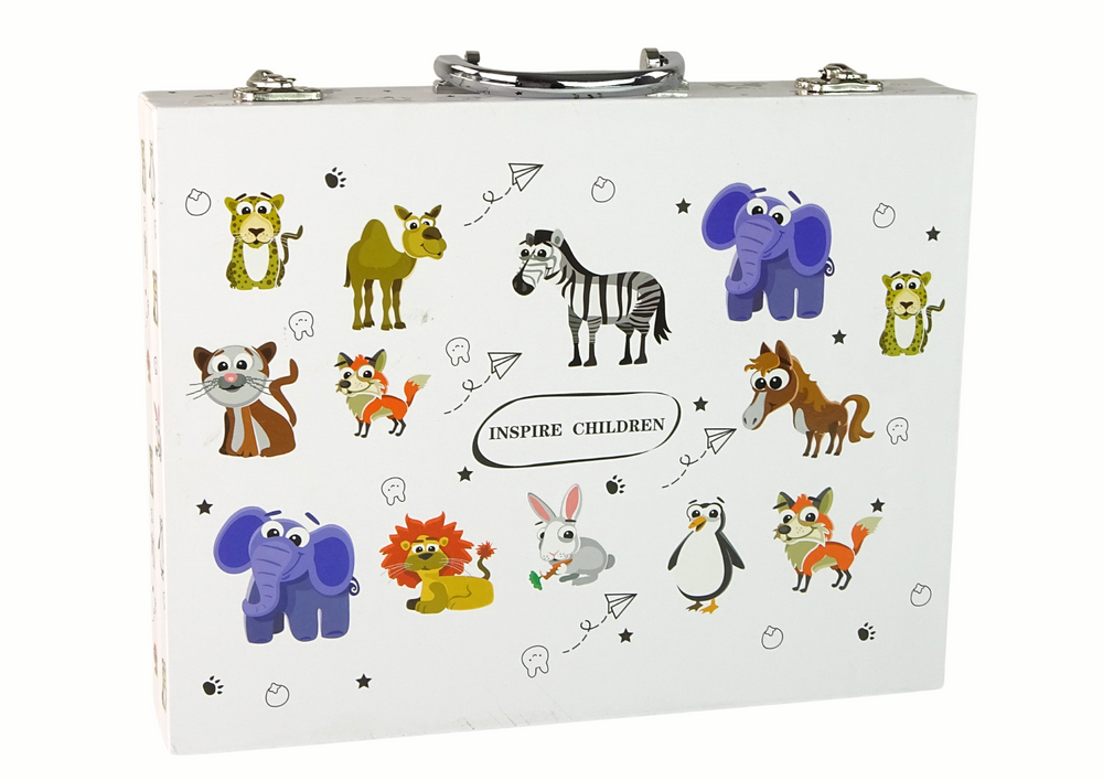 Výtvarná sada v kufříku 68 dílů – s barvami a štětci