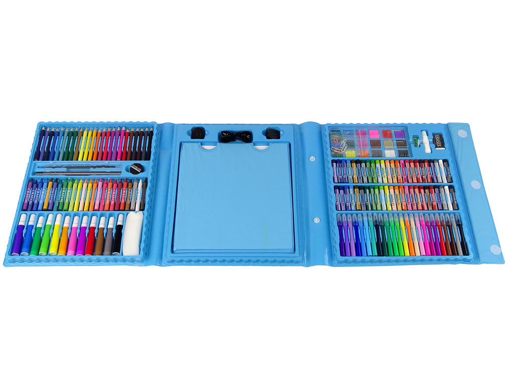 Výtvarná sada XXL v kufříku 208 dílů – modrá
