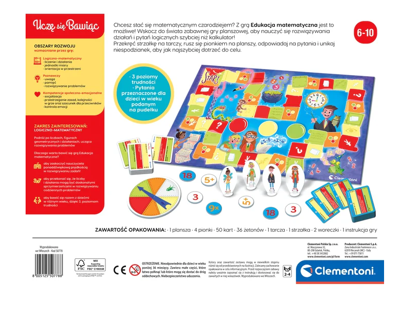 Vzdělávací hra matematika – Učím se hraním Clementoni