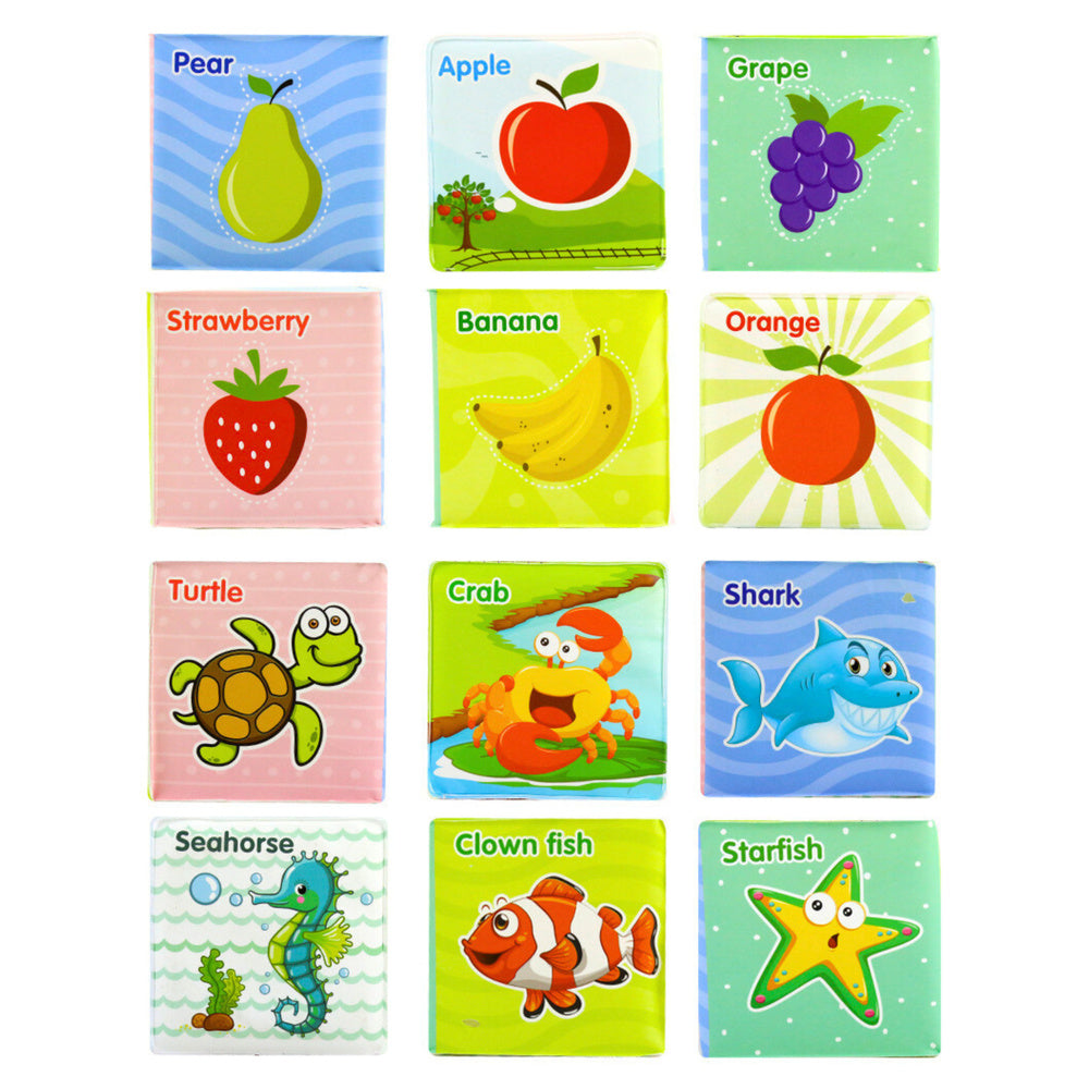 Vzdělávací kostky barevné s písmenky a zvířátky – 8 kusů