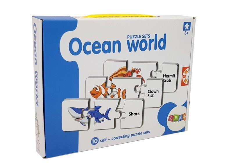 Vzdělávací puzzle Svět oceánů 10 spojení s anglickými nápisy