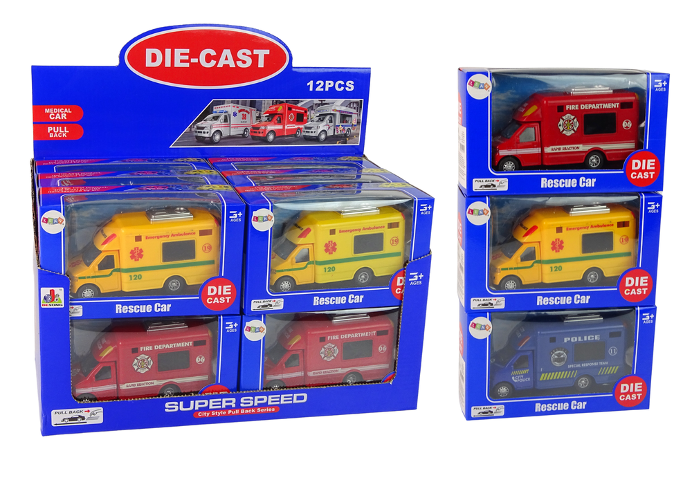 Záchranářské auto s frikčním pohonem – policie hasiči sanitka