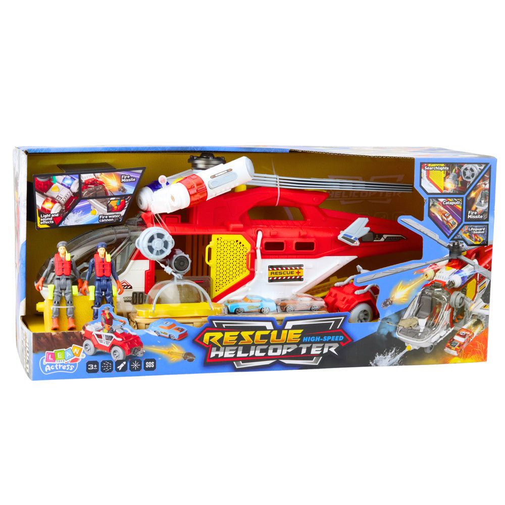 Záchranářský helikopter – se světly zvuky a figurkami