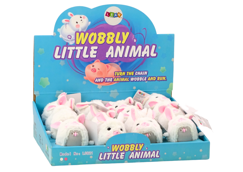 Zajíček jezdící hračka s měkkým kožíškem bílý