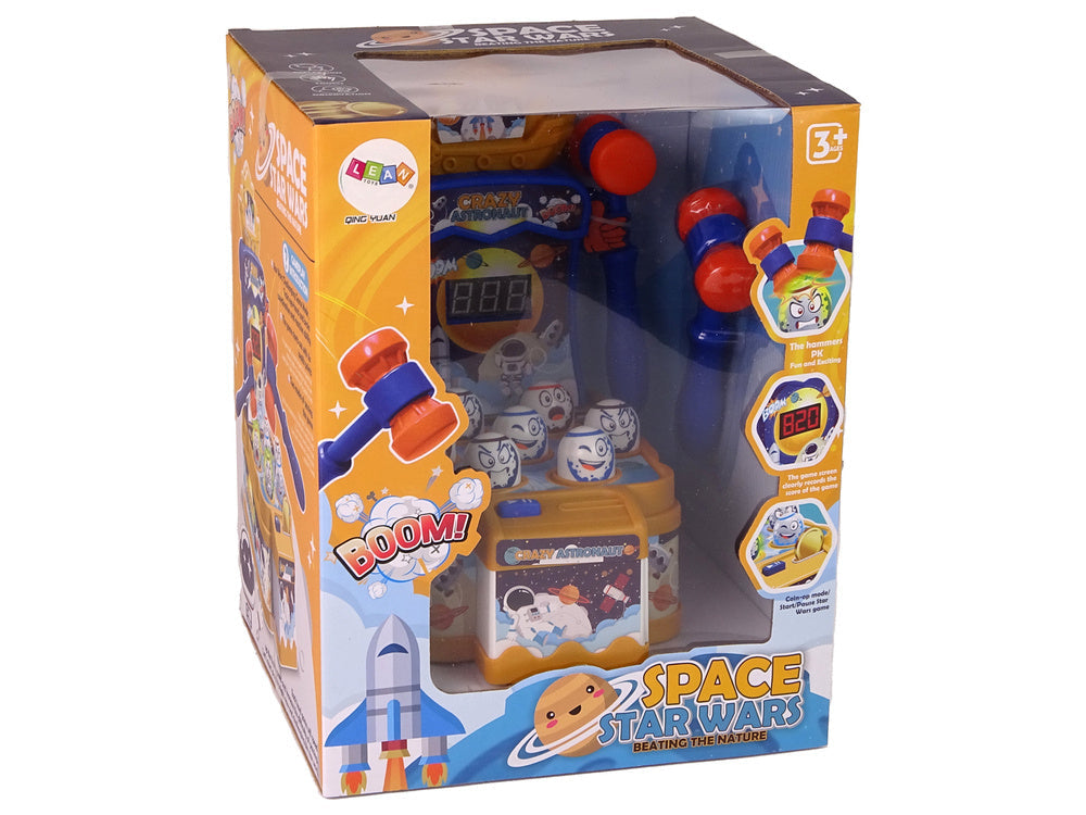 Zručnostní hra s kladívkem – kosmické planety se zvukem