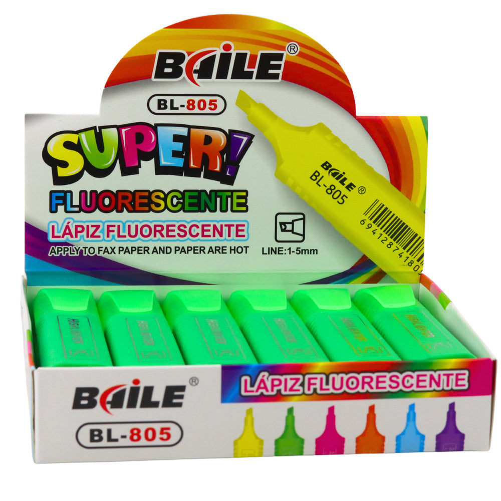 Zvýrazňovač neonový zelený – školní kancelářský intenzivní