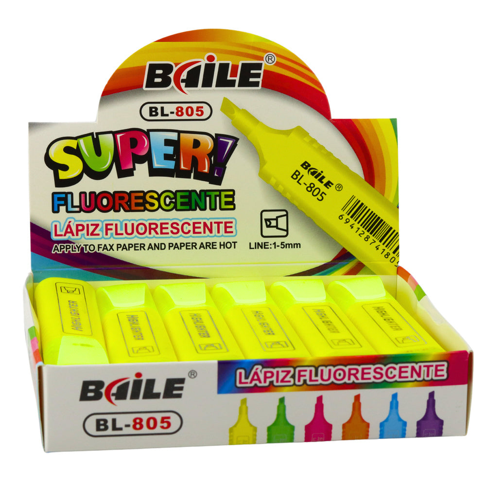 Zvýrazňovač neonový žlutý – školní kancelářský