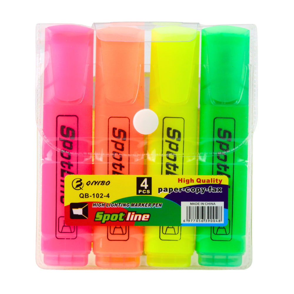 Zvýrazňovače neonové sada 4 kusy – školní kancelářské