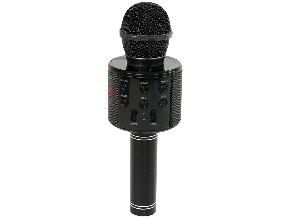 Wireless Microphone USB Speaker Karaoke Recording Model WS-858 Black