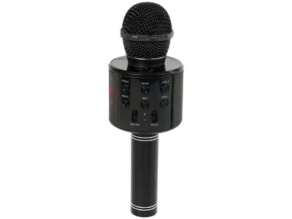 Wireless Microphone USB Speaker Karaoke Recording Model WS-858 Black